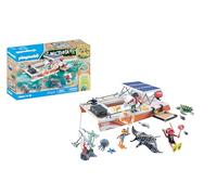 PLAYMOBIL Wiltopia 71623 Plataforma para análisis del Arrecife, con Animales, Fabricado con más del 80% de Materiales reciclados y de Origen biológico, Juguetes para niños y niñas a Partir de 4 años