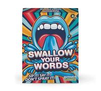 PlayMonster Juegos de cartas Swallow Your Words - Juego de mesa para la noche de juegos familiares, bebe y dilo no lo rocíes, juego multijugador, adivina la frase antes de que se acabe el temporizador