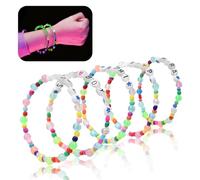 playneeu Pulseras coloridas para niños y adultos: pulseras elásticas con palabras divertidas, colores vibrantes, recuerdos de fiesta, regalos y accesorios diarios, Talla única, Plástico, No es una