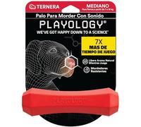 Playology Palo para morder con Sonido para Perros medianos (7-16 kg) | Juguete mordedor atrayente con Aroma a Ternera para mordedores Resistentes | Fácil de Limpiar y no tóxico