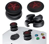 PlayRealm Extensor de pulgar que no se cae y funda de agarre de silicona, 2 juegos para Xbox Series X/S y Xbox One S/X (rojo diablo)
