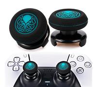 Playrealm FPS Thumbstick Grip Agarres para el Pulgar Extensor Y Impresión Caucho Silicona Apretón Cubrir 2 juegos para Controlador PS5 Dualsenese y PS4 (Cthulhu Abyss Blue)