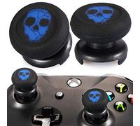 Playrealm FPS Thumbstick Grip Agarres para el Pulgar Extensor Y Impresión Caucho Silicona Apretón Cubrir 2 juegos para Controlador Xbox Series X/S y Xbox One (Fantasma Azulado)