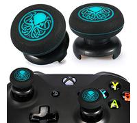 Playrealm FPS Thumbstick Grip Agarres para el Pulgar Extensor Y Impresión Caucho Silicona Apretón Cubrir 2 juegos para Controlador Xbox Series X/S y Xbox One(Chulhu Abyss Blue)
