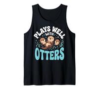 Plays Well with Otters Camiseta sin Mangas