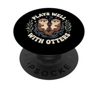 Plays Well with Otters PopSockets PopGrip Adhesivo