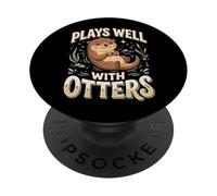 Plays Well with Otters PopSockets PopGrip Adhesivo