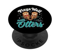Plays Well with Otters PopSockets PopGrip Adhesivo