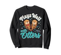 Plays Well with Otters Sudadera