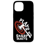 Plays with Sharp Objects Funny Axe Throwing Lover Carcasa para iPhone 15