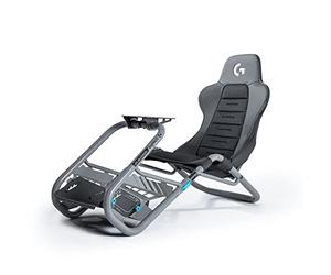 Playseat Trophy - Cabina de simulación de Carreras Logitech G Edition | Totalmente Ajustable | Compatible con Todos los Volantes Direct Drive | Ligero y Robusto