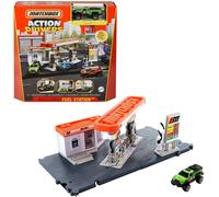 Playset Matchbox Estación De Servicio Con Vehículo Y Bombas De Gasolina