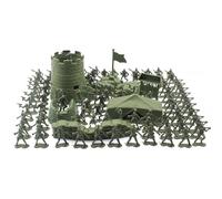Playset Soldado Hombre - Set de 100 piezas | Figura de Acción Multifuncional del Soldado, Set de Juego Interactivo y Educativo | de Juguetes de 100 Soldados y Armas para Niños, Niñas y Niños