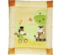 Playshoes 301744 - Alfombra para bebé (100 x 150 cm, tejido y relleno ecológico), diseño de caballo, color amarillo