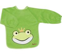 Playshoes 507136-29 - Babero de manga larga, diseño de rana, 39 x 30 cm, color verde