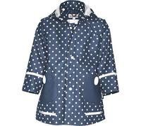 Playshoes - Abrigo impermeable con lunares de manga larga para niña, Azul, 3 años (97-104 cm)