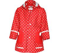 Playshoes - Abrigo impermeable con lunares de manga larga para niña, talla 10 años (140 cm), color Rojo