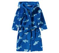 Playshoes Fleece-bademantel Hai, Albornoz Unisex niños, Azul (Original 900), 122-128