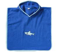 Playshoes Poncho de Rizo Para Niños Bata de Baño, Azul (7 - Blau Hai), L (ab ca. 4 años) para Unisex niños