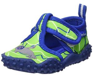 Playshoes Aqua-Schuhe Robbe, Aqua-Schuhe Robbe Unisex niños, Verde/Azul (Green/Blue), 18.5 EU