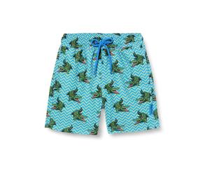Playshoes Badeshorts, Bañador para Hombre Niños, Aquablau Krokodile,