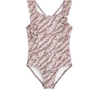 Playshoes Bañador para niña (1 Unidad), Flores moradas, 122-128