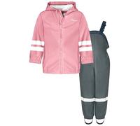 Playshoes Basic - Traje de lluvia, rosa liso, gris, 116 unisex para niños