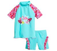 Playshoes Bebé-Niñas UV-Schutz Bade-Set Flamingo Conjunto de baño Not Applicable, Turquesa (Türkis 15), 86 (Talla del Fabricante: 86/92)