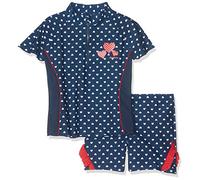 Playshoes Bebé-Niñas UV-Schutz Bade-Set Herzchen Conjunto de baño Not Applicable, Azul (Marine 11), 74/80
