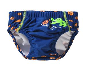 PLAYSHOES Bermudas 'Krokodil' azul oscuro / manzana / naranja / blanco 86-92 azul oscuro / manzana / naranja / blanco