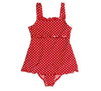Playshoes Blanco Dots - Traje de natación para niña, tamaño 10-11 ANS (DE:140), Color Rojo