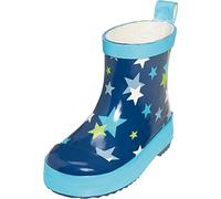 Playshoes Bota de Agua Estrellas, Botas de Goma de Caucho Natural, Unisex niños, Azul (Blue 7/Dark Blue), 25 EU