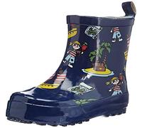 Playshoes Botas de Goma de Medio Eje, Botas De lluvia Unisex niños, Isla Pirata, 20 EU