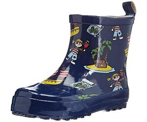 Playshoes Bota de Agua Pirata, Botas de Goma de Caucho Natural, Unisex niños, Azul (Marine 11), 20 EU