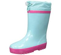 Playshoes Botas de Goma Forradas Unisex niños, Turquesa Rosa, 24/25 EU