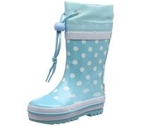 Playshoes Botas de Goma Unisex niños, Puntos Turquesas, 32/33 EU