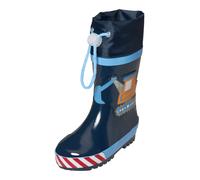 PLAYSHOES Botas de lluvia 'Baustelle' marino / azul claro / piedra / naranja 20,5 marino / azul claro / piedra / naranja