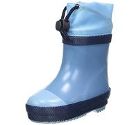 Playshoes Botas de lluvia unisex para niños de media caña forradas, azul, 21 EU