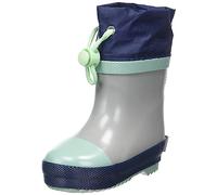 Playshoes Botas de lluvia unisex para niños de media caña forradas, gris, 18 EU