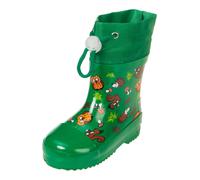 Playshoes Botas de Goma Forradas Con Medio Eje Unisex niños, Animales Verdes Del Bosque, 26 EU