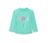 Playshoes Camisa de protección de Sarpullido, Palmeras Menta Manga Larga, 122/128 para Niñas
