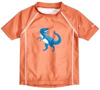 Playshoes Camiseta de baño Unisex para niños, Camisa antisalpicaduras, diseño de Dinosaurio Ocre, 110-116