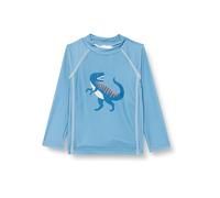 Playshoes Camiseta de baño unisex para niños con protección UV, Dino Azul Manga Larga, 122-128