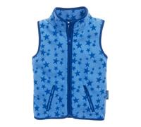 Playshoes Bebé-Niñas Fleeceweste Allover Sterne, Oeko-tex Standard 100 Chaleco Not Applicable, Azul (Blau 7), 95 (Talla del fabricante: 80)