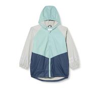 Playshoes Chubasquero unisex para niños, forro polar, color verde/gris, 86, Colores de bloque verde/gris, 86 cm