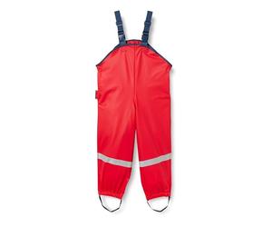 Playshoes Fleece-Bib Shorts Pantalones Impermeable, Rojo (Red), 98 Unisex niños