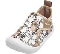 Playshoes - Freizeitschuh, Zapatillas niños Unisex, Braun Allover Hunde,