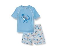 Playshoes Juego de Camisa para Nadar, Blau Set Dino, 86/92 Infantil Unisex