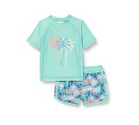 Playshoes Juego de Camisa para Nadar, Mint Set Palmen, 86/92 Infantil Unisex