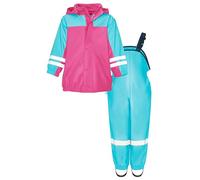 Playshoes Juego de traje impermeable y cortavientos con forro polar, para niños Turquesa (Türkis 15). 104